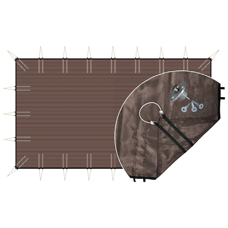 Bâche D'hivernage Filtrante Classic Sandows + Pitons Bois 3 Bâche D'hivernage Filtrante Classic Sandows + Pitons Bois