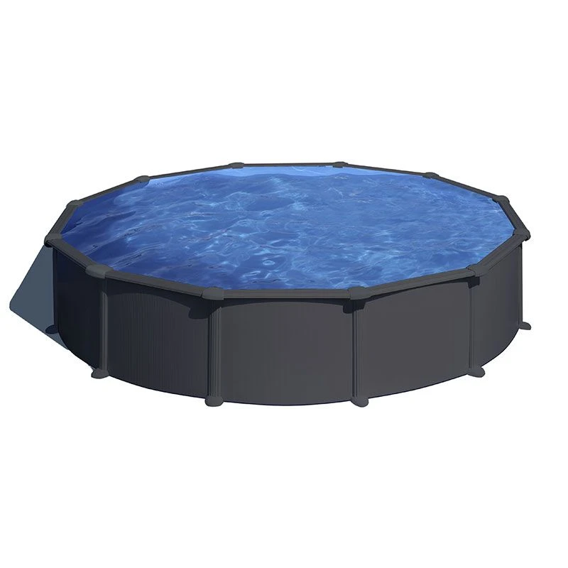 Piscine Acier Gre Aspect Gris Anthracite Juni Ronde 4 Piscine Acier Gre Aspect Gris Anthracite Juni Ronde – Image 2