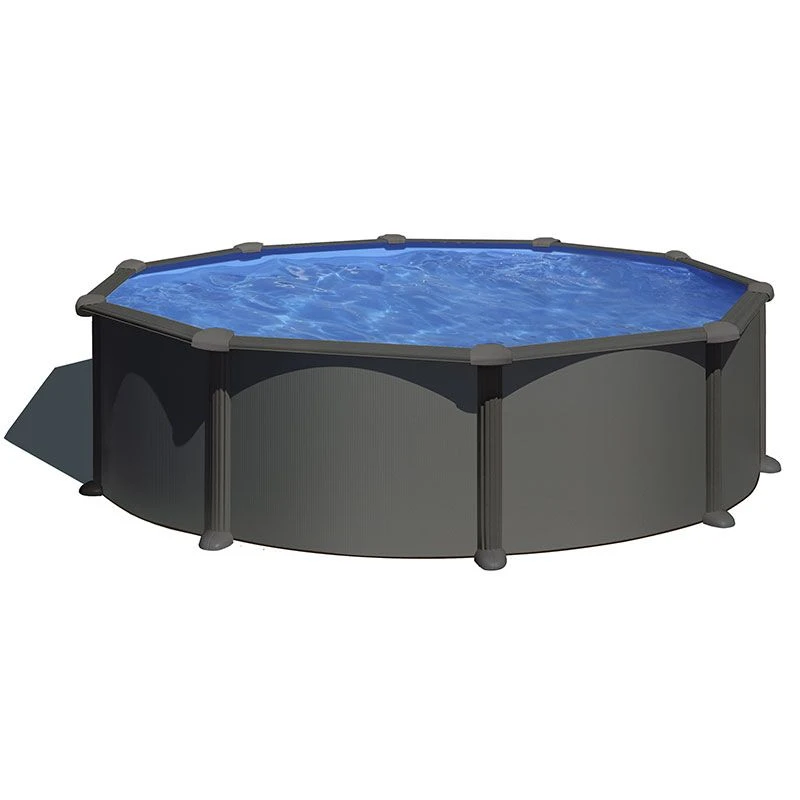 Piscine Acier Gre Aspect Gris Anthracite Juni Ronde 5 Piscine Acier Gre Aspect Gris Anthracite Juni Ronde – Image 3