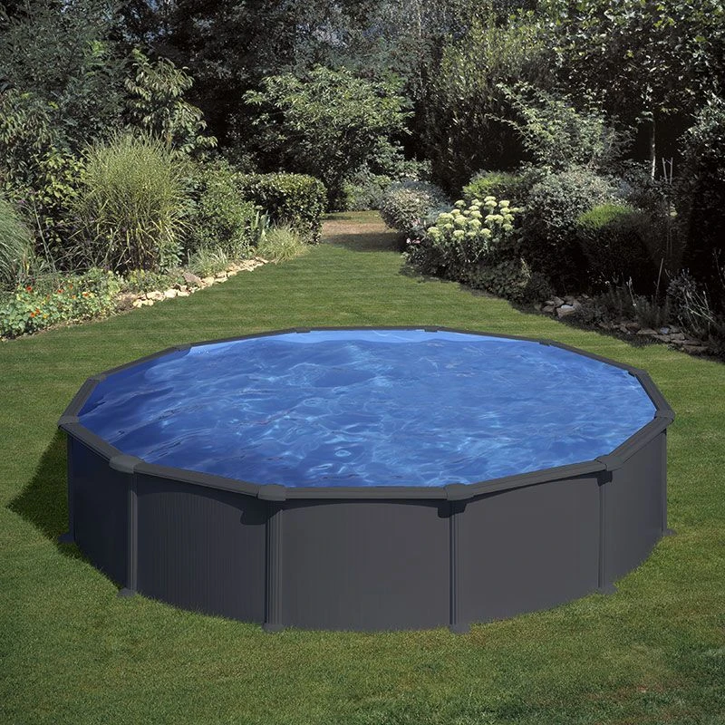 Piscine Acier Gre Aspect Gris Anthracite Juni Ronde 3 Piscine Acier Gre Aspect Gris Anthracite Juni Ronde