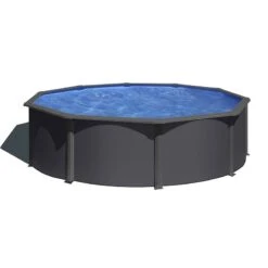 Piscine Acier Gre Aspect Gris Anthracite Louko Ronde 9 Piscine Acier Gre Aspect Gris Anthracite Louko Ronde -Ubbink Soldes Magasin piscine acier gre aspect gris anthracite louko ronde 2