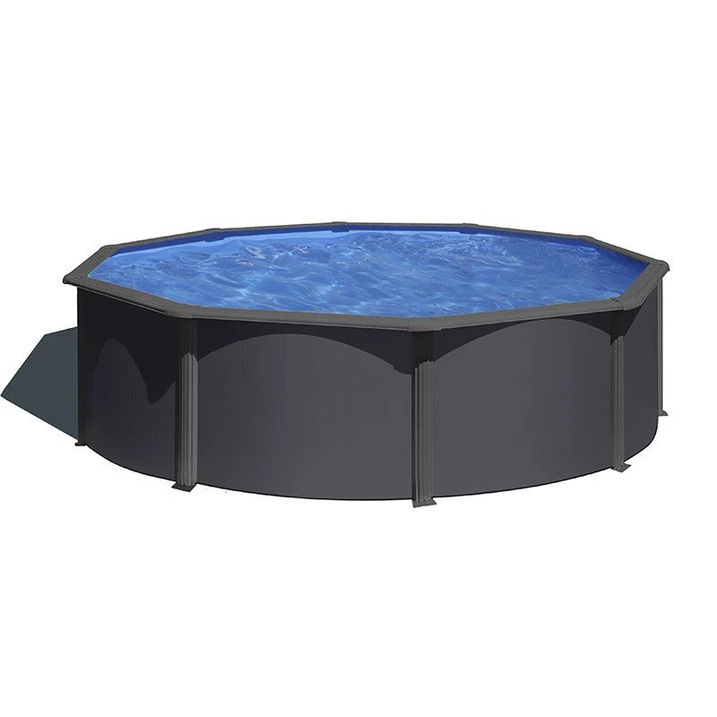 Piscine Acier Gre Aspect Gris Anthracite Louko Ronde 5 Piscine Acier Gre Aspect Gris Anthracite Louko Ronde â Image 3