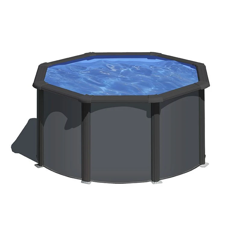 Piscine Acier Gre Aspect Gris Anthracite Louko Ronde 7 Piscine Acier Gre Aspect Gris Anthracite Louko Ronde â Image 5