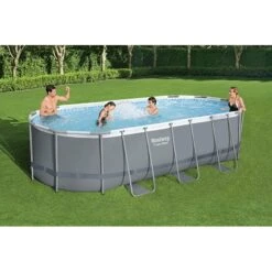 Piscine Bestway Ovale Power Steel 5,49 X 2,74 H1,22m -Ubbink Soldes Magasin piscine bestway ovale power steel 549 x 274 h122m 2