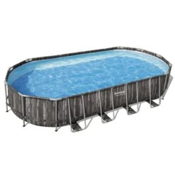 Piscine Bestway Ovale Power Steel Décor Bois 7,32 X 3,66 H1,22m -Ubbink Soldes Magasin piscine bestway ovale power steel decor bois 732 x 366 h122m 3