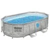Piscine Bestway Ovale Power Steel Swim Vista Décor Pierre 4,27 X 2,50 H1,00m -Ubbink Soldes Magasin piscine bestway ovale power steel swim vista decor pierre 427 x 250 h100m