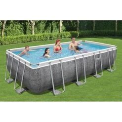 Piscine Bestway Rectangulaire Power Steel Décor Rotin 5,49 X 2,74 H1,22m -Ubbink Soldes Magasin piscine bestway rectangulaire power steel decor rotin 549 x 274 h122m 2