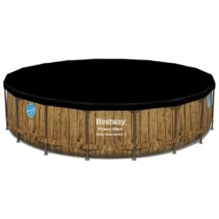 Piscine Bestway Ronde Power Steel Swim Vista Décor Bois 5,49 X H1,22m -Ubbink Soldes Magasin piscine bestway ronde power steel swim vista decor bois 549 x h122m 1