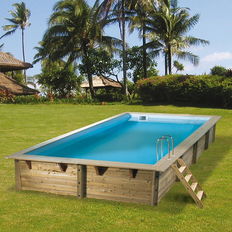 Ubbink Piscine Bois Azura 5,05 X 3,50 X H1,26m 3 Ubbink Piscine Bois Azura 5,05 X 3,50 X H1,26m