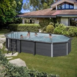 Piscine Bois Composite Avant Garde Gre 6,64 X 3,86 X H1,24m -Ubbink Soldes Magasin piscine bois composite avant garde gre 664 x 386 x h124m 1