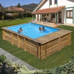 Piscine Bois Evora Plus 6,20 X 4,20 X H1,36m 7 Piscine Bois Evora Plus 6,20 X 4,20 X H1,36m -Ubbink Soldes Magasin piscine bois evora plus 620 x 420 x h136m 2