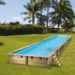Ubbink Piscine Bois Linea 15,50 X 3,50 X H1,55m