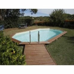 Ubbink Piscine Bois Ocea 5,50 X 3,55 X H1,20m -Ubbink Soldes Magasin piscine bois ocea 550 x 355 x h120m 2