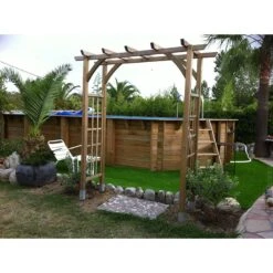 Ubbink Piscine Bois Ocea 8,60 X 4,70 X H1,30m -Ubbink Soldes Magasin piscine bois ocea 860 x 470 x h130m 2