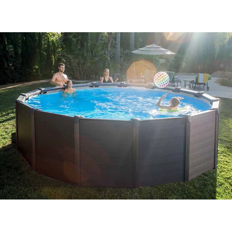 Piscine Tubulaire Intex Graphite 4,78 X H1,24m 4 Piscine Tubulaire Intex Graphite 4,78 X H1,24m – Image 2