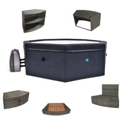 Spa Semi-rigide NetSpa Octopus 4-6 Places Avec Mobilier -Ubbink Soldes Magasin spa semi rigide netspa octopus 4 6 places avec mobilier 1